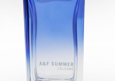 Abercrombie and Fitch: Glass — spray coat fade out finish / screen print
