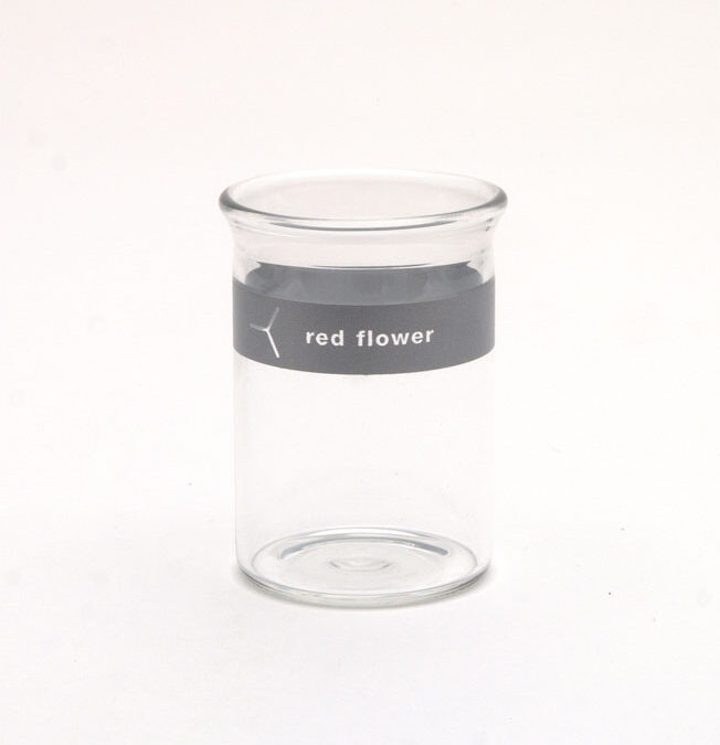 Red Flower: Glass — screen print