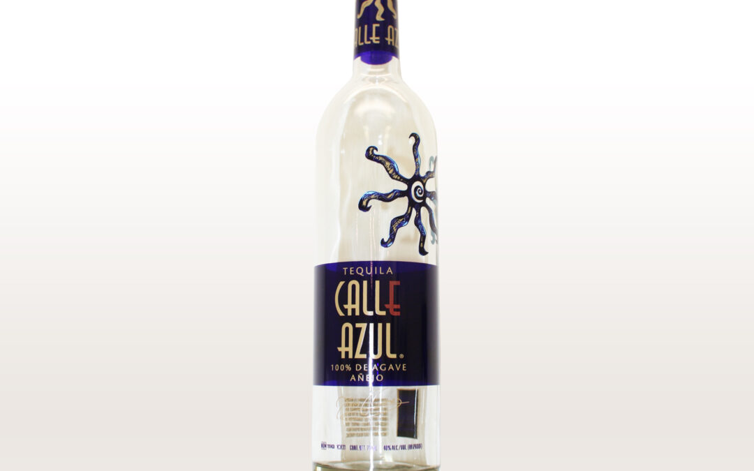 Calle Azul: Glass — screen print 4 colors body and neck