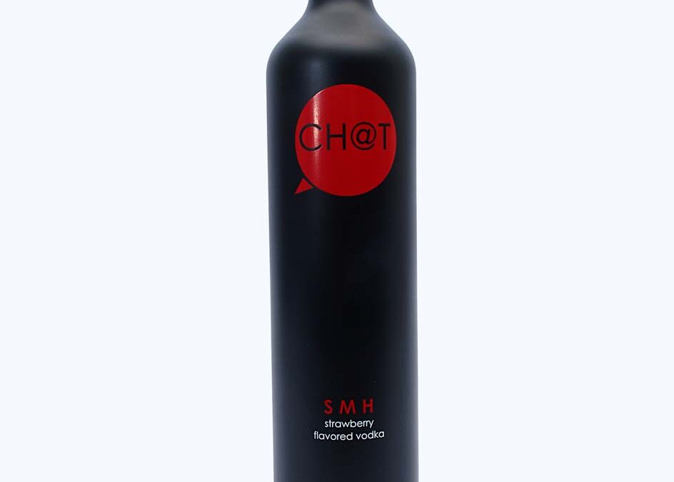 Ch@t Vodka: Glass — spray coat / screen print